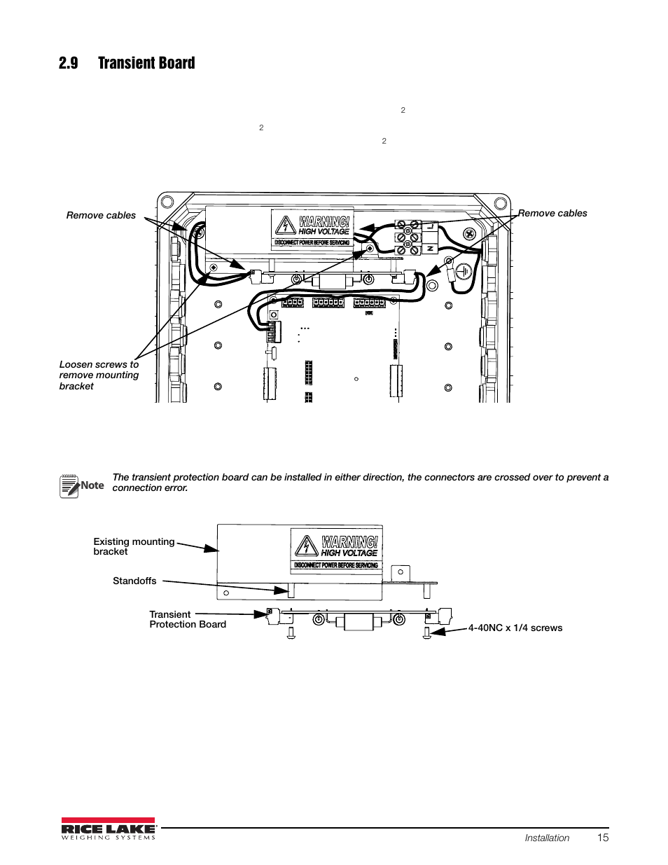 9 transient board | Rice Lake iQUBE2 Digital Diagnostic Junction Box User Manual | Page 19 / 72