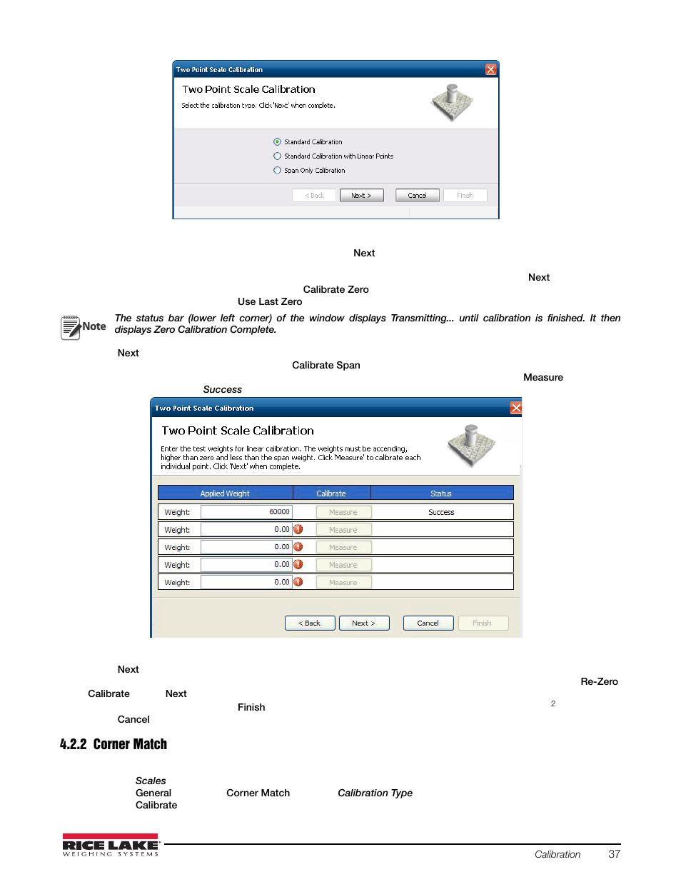 2 corner match, Corner match | Rice Lake iQUBE2 Digital Diagnostic Junction Box User Manual | Page 41 / 72