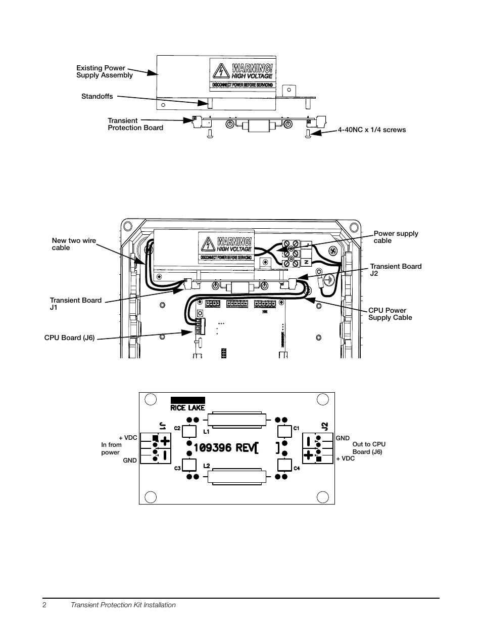 Rice Lake iQUBE2 Digital Diagnostic Junction Box - Transient Protection Kit User Manual | Page 2 / 4