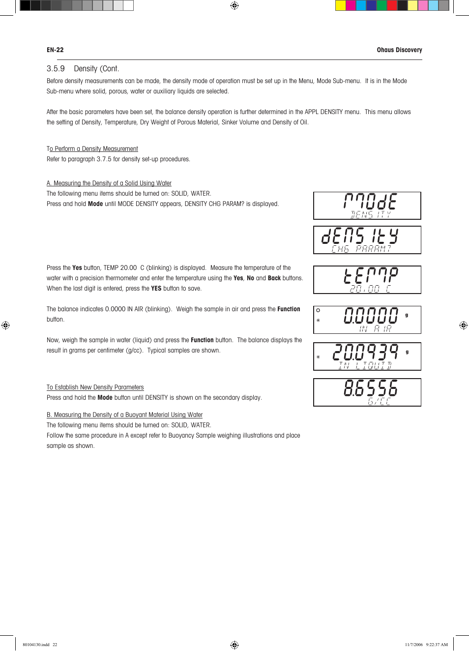 Rice Lake Discovery Series Semi-Micro and Analytical, Ohaus User Manual | Page 26 / 52