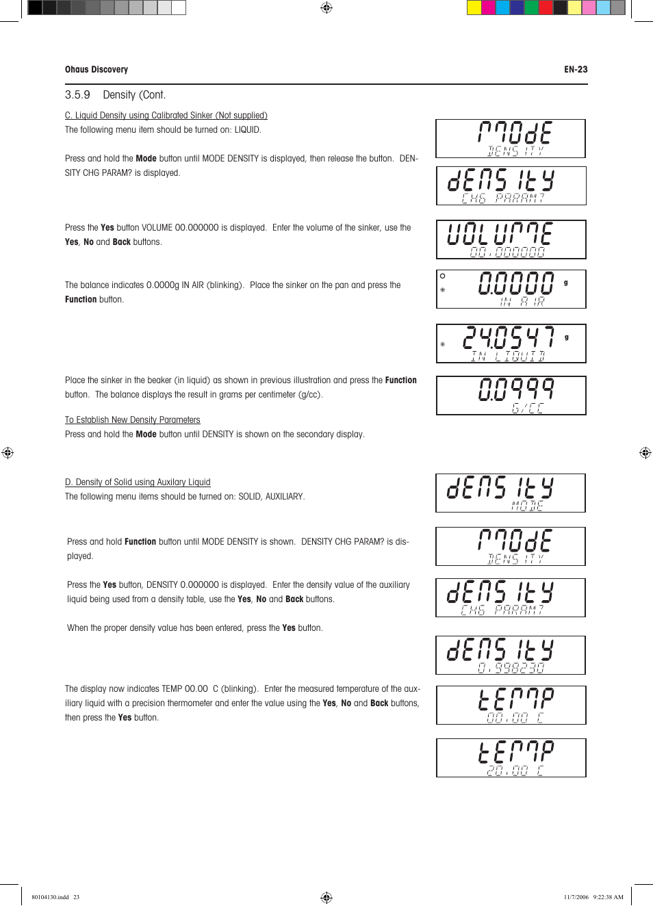 Rice Lake Discovery Series Semi-Micro and Analytical, Ohaus User Manual | Page 27 / 52