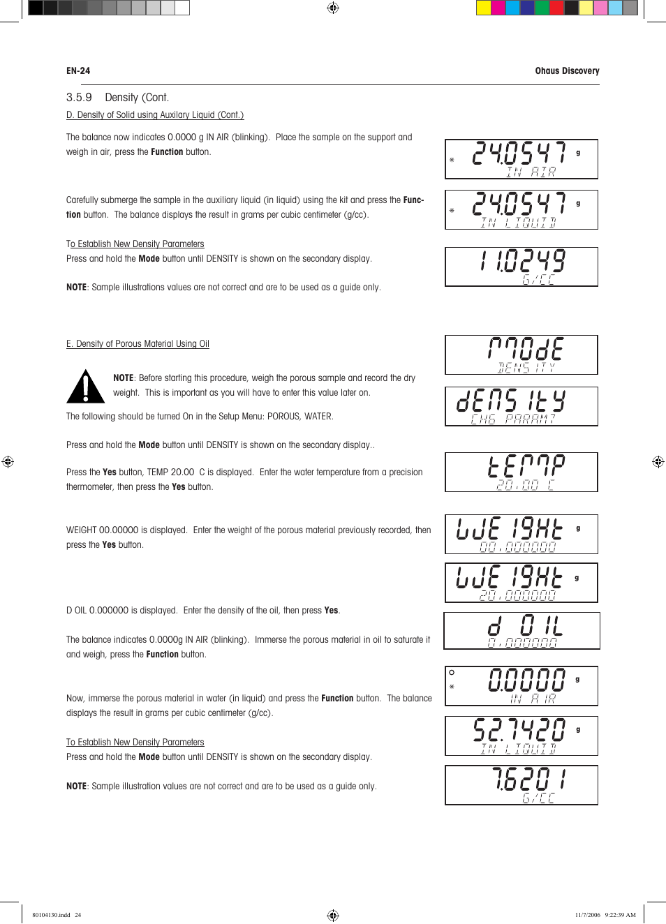 Rice Lake Discovery Series Semi-Micro and Analytical, Ohaus User Manual | Page 28 / 52