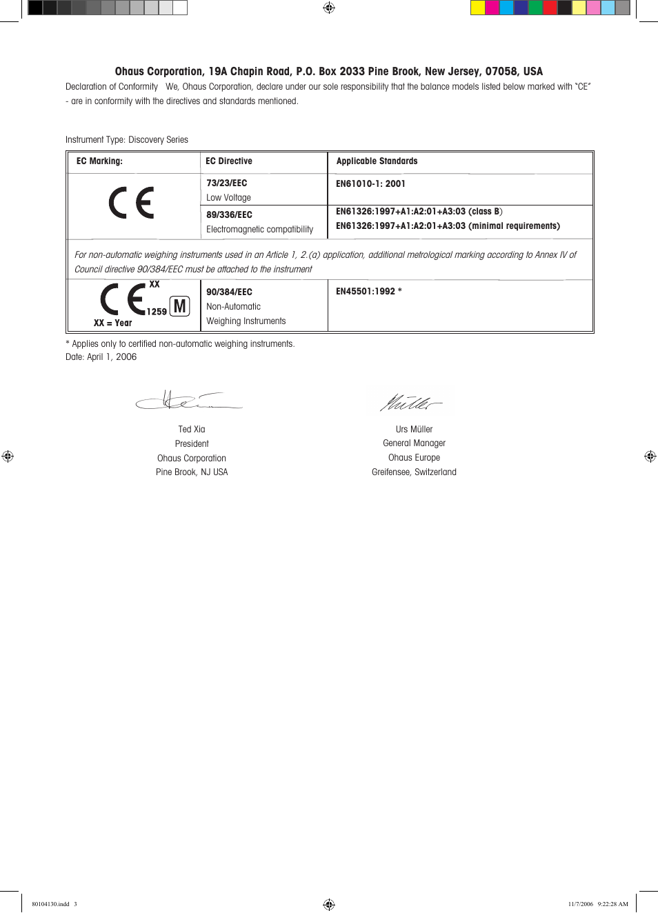 Rice Lake Discovery Series Semi-Micro and Analytical, Ohaus User Manual | Page 3 / 52