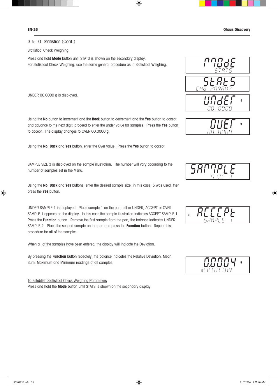 Rice Lake Discovery Series Semi-Micro and Analytical, Ohaus User Manual | Page 30 / 52