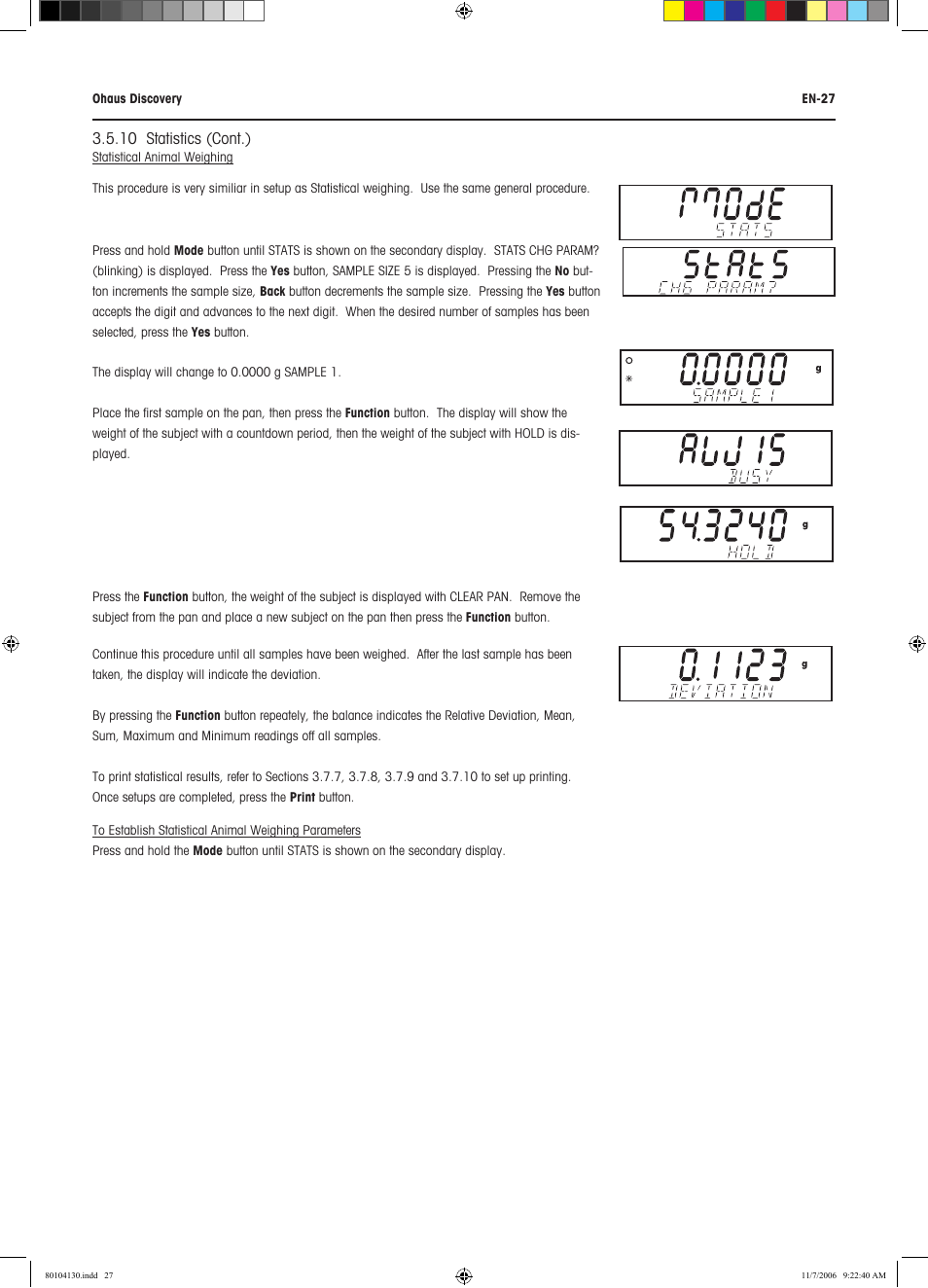 Rice Lake Discovery Series Semi-Micro and Analytical, Ohaus User Manual | Page 31 / 52