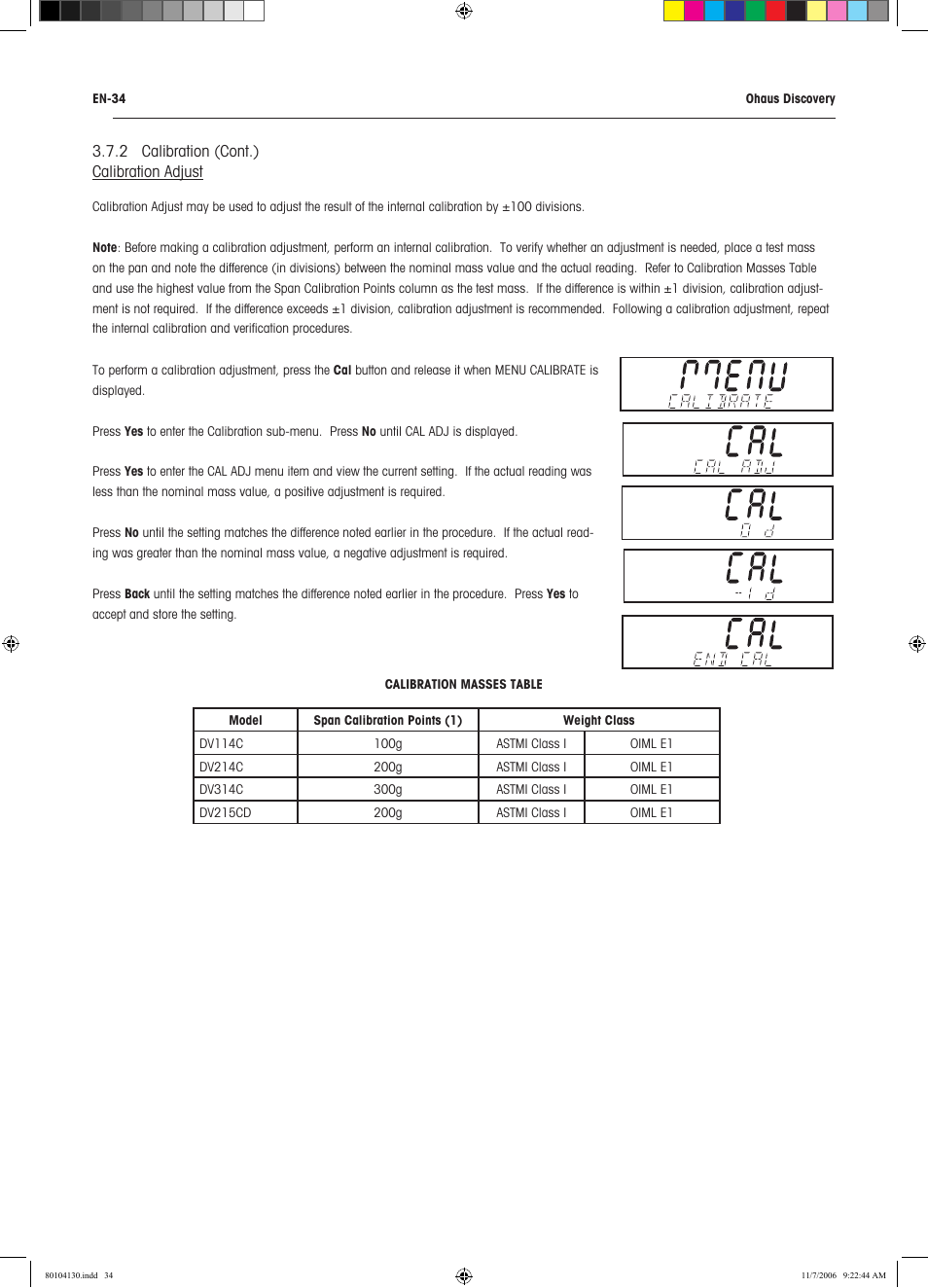 Rice Lake Discovery Series Semi-Micro and Analytical, Ohaus User Manual | Page 38 / 52