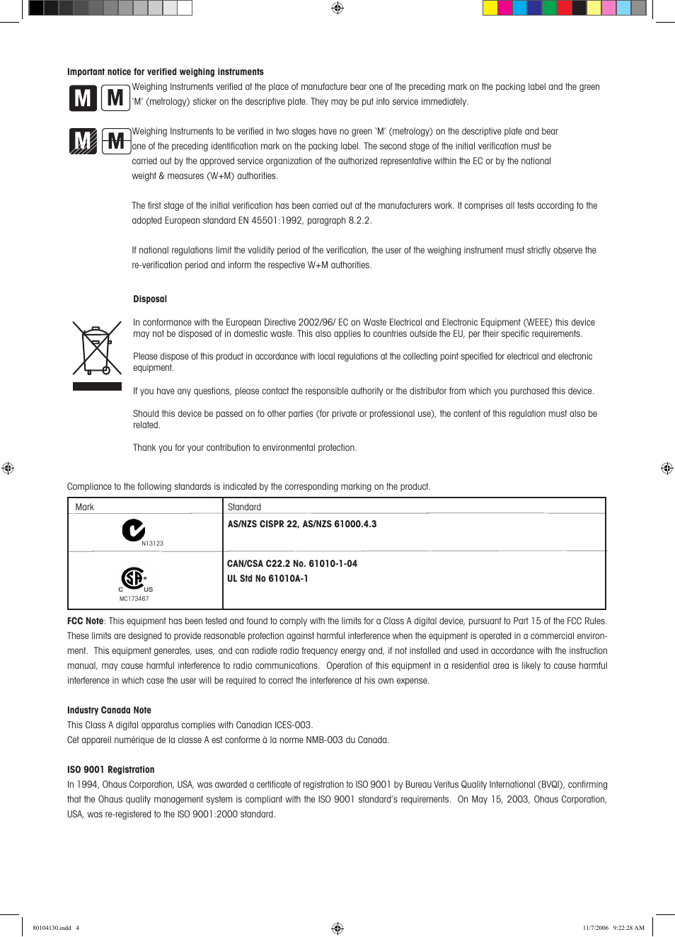 Rice Lake Discovery Series Semi-Micro and Analytical, Ohaus User Manual | Page 4 / 52