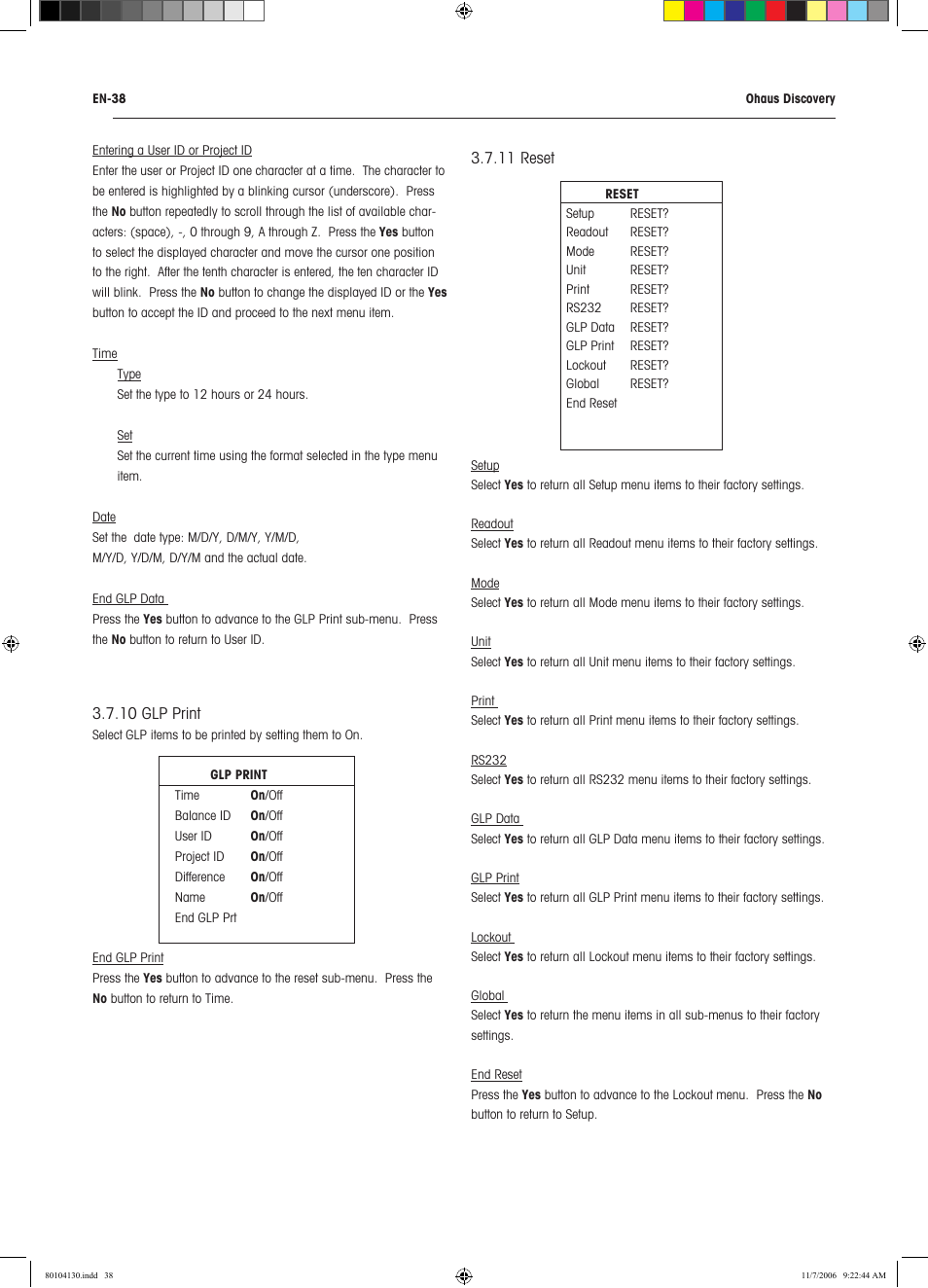 Rice Lake Discovery Series Semi-Micro and Analytical, Ohaus User Manual | Page 42 / 52