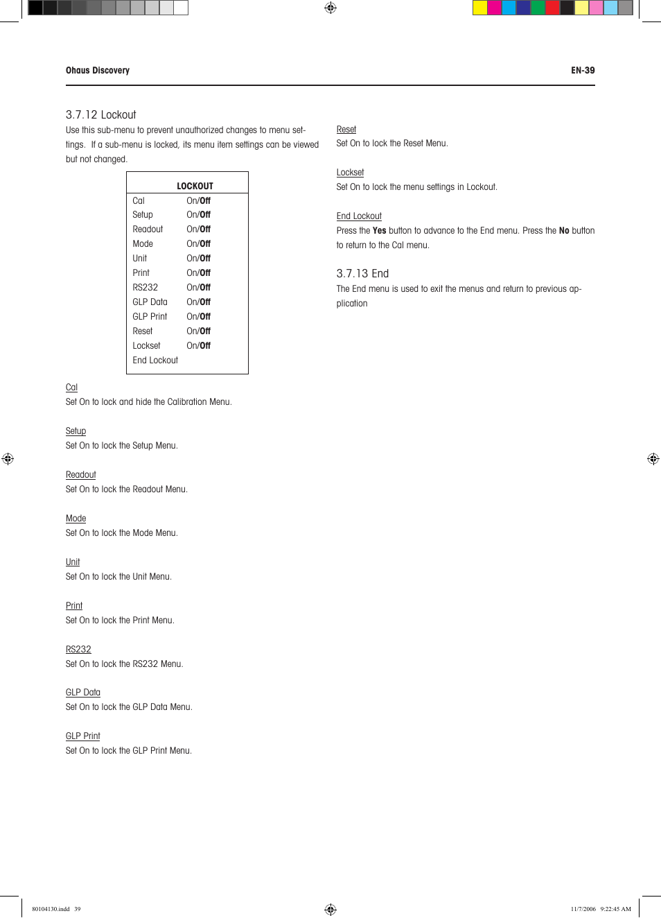 Rice Lake Discovery Series Semi-Micro and Analytical, Ohaus User Manual | Page 43 / 52