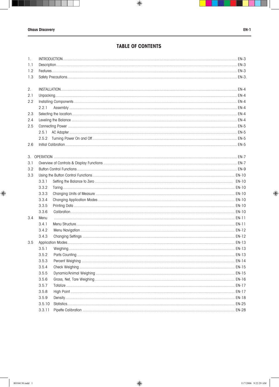 Rice Lake Discovery Series Semi-Micro and Analytical, Ohaus User Manual | Page 5 / 52