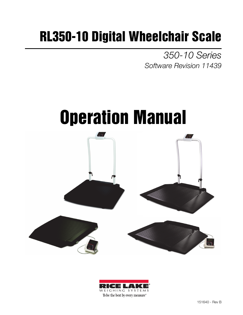 Rice Lake Dual Ramp Wheelchair Scale (350-10-3) - RL350-10 Operation Instructions User Manual | 24 pages