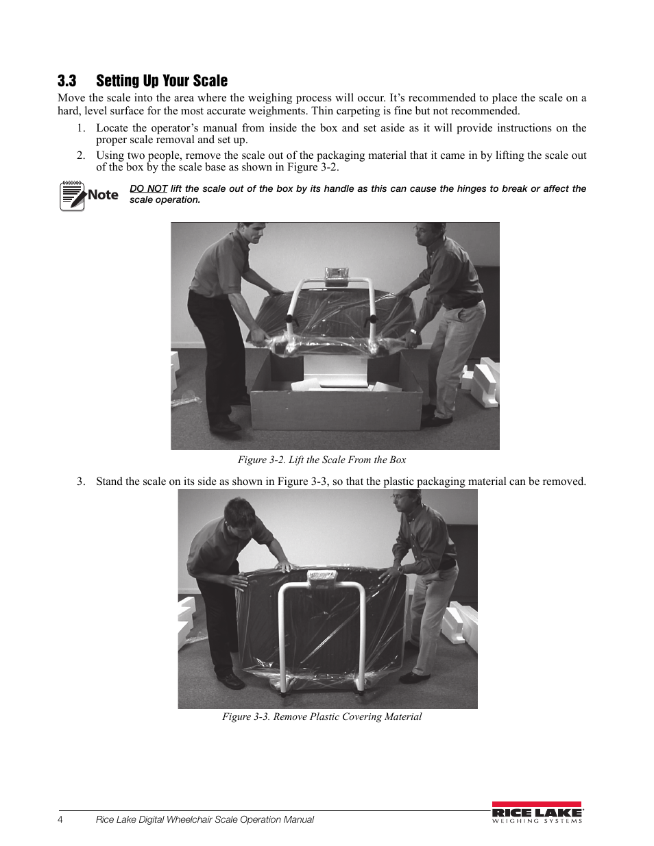 3 setting up your scale | Rice Lake Dual Ramp Wheelchair Scale (350-10-3) - RL350-10 Operation Instructions User Manual | Page 8 / 24