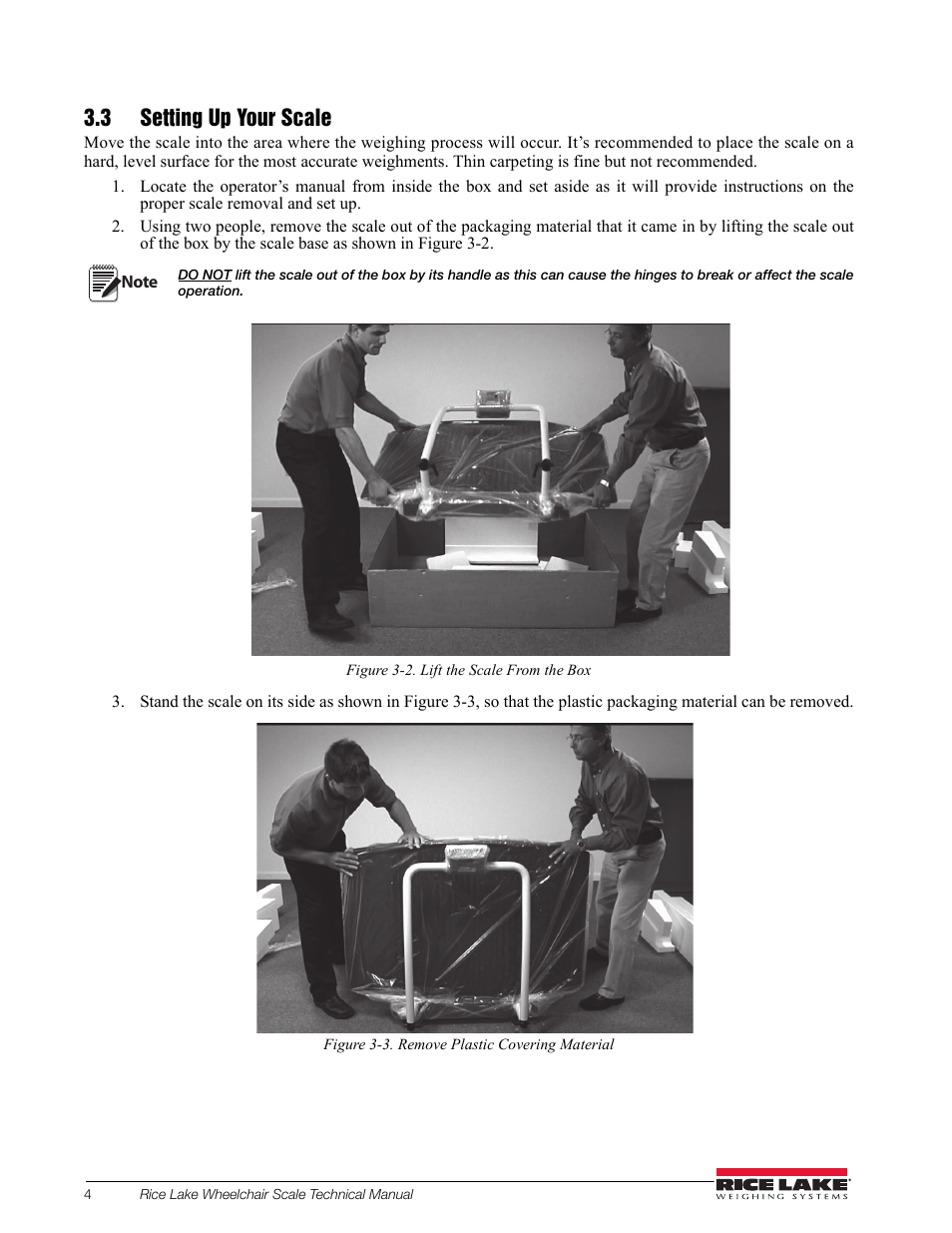 3 setting up your scale | Rice Lake Dual Ramp Wheelchair Scale (350-10-3) - RL350-10 Technical & Operating Instructions User Manual | Page 8 / 34