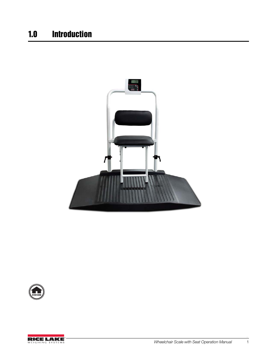 0 introduction | Rice Lake Dual Ramp Wheelchair Platform Scale with Seat (350-10-4) User Manual | Page 5 / 24