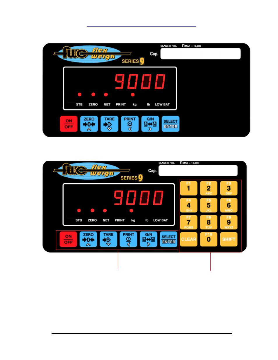 Series 9 (group ‘a’ keys) front panel, Rieys) front panel | Rice Lake DWM-IV Weighmeter Series 9 Setup Manual User Manual | Page 5 / 35