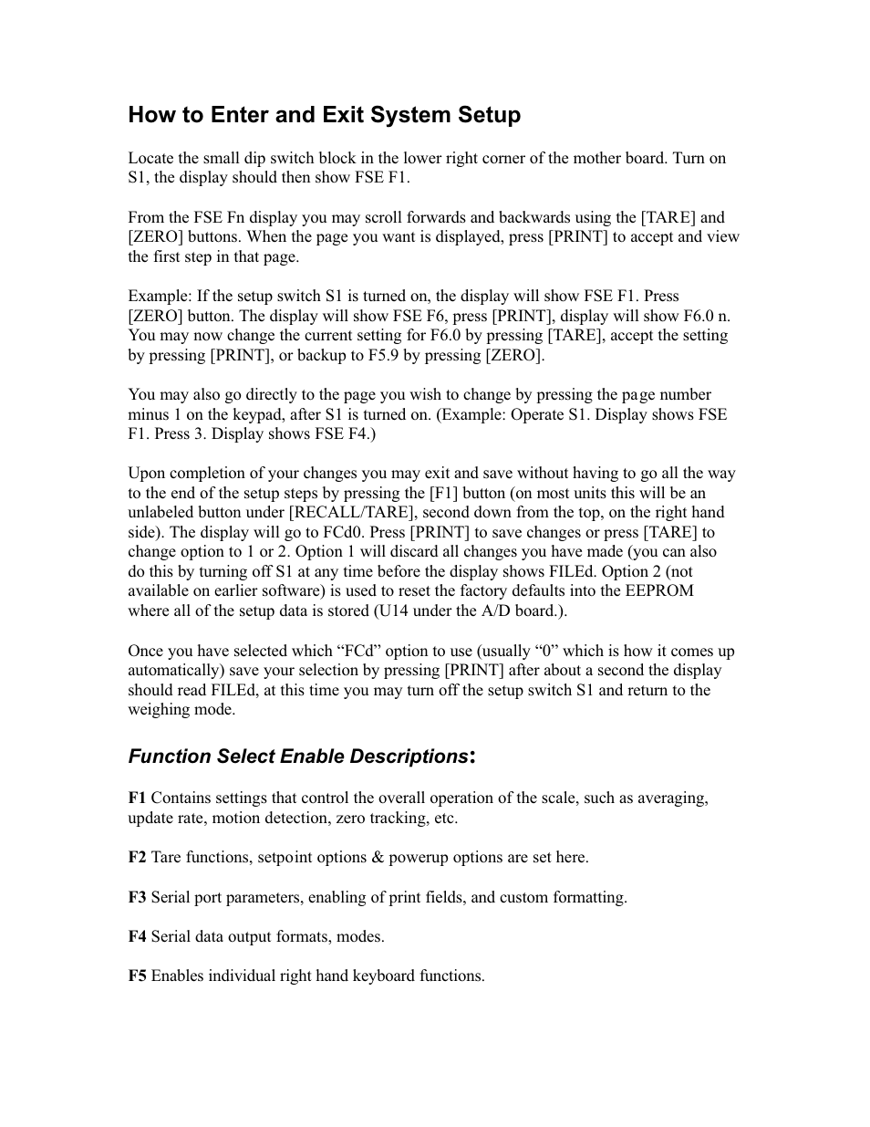 How to enter and exit system setup | Rice Lake DWM-IV Weighmeter Standard Operators Manual User Manual | Page 19 / 62
