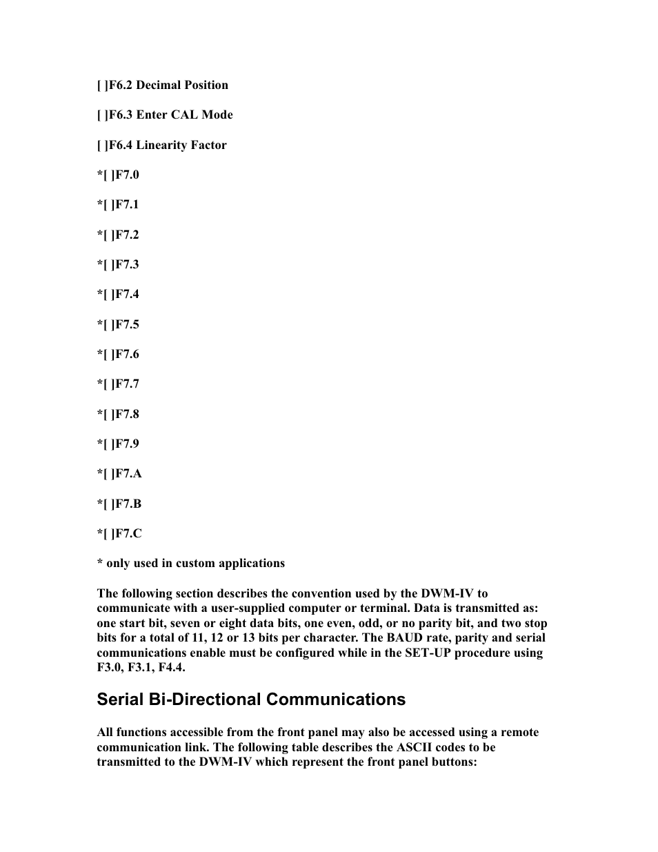 Serial bi-directional communications | Rice Lake DWM-IV Weighmeter Standard Operators Manual User Manual | Page 44 / 62