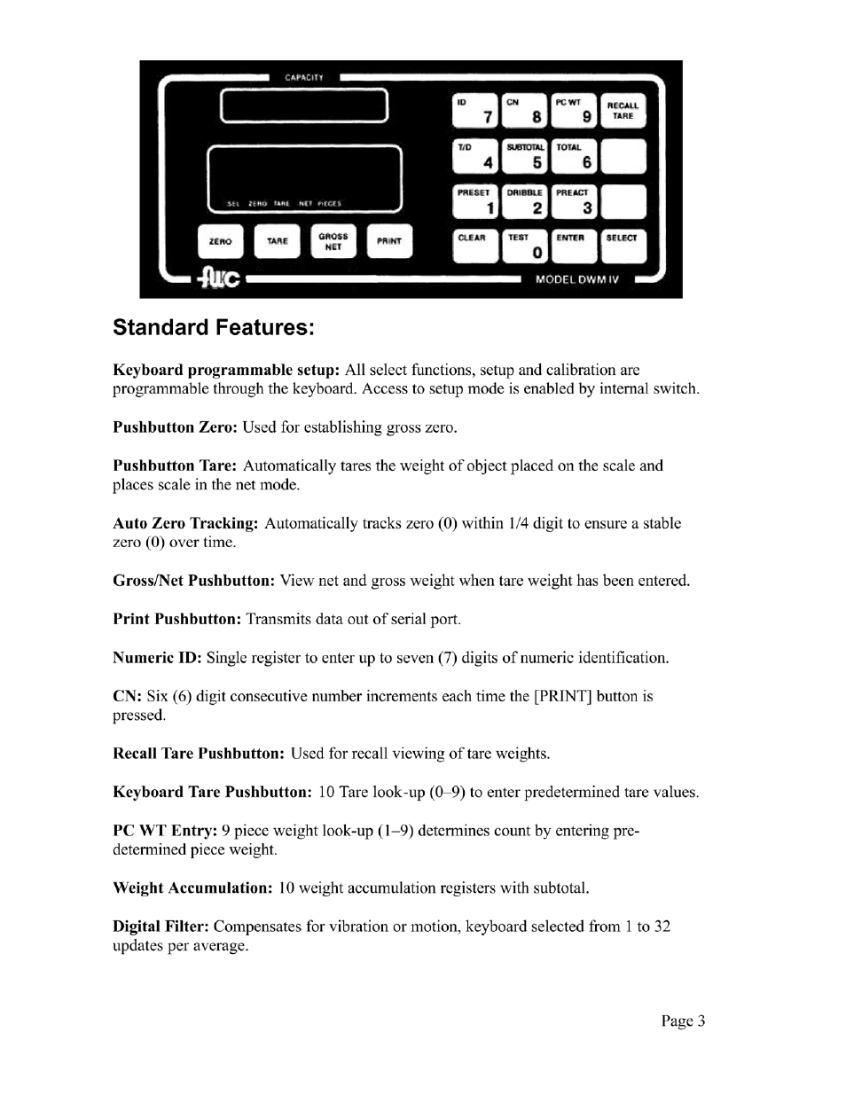 Rice Lake DWM-IV Weighmeter Standard Operators Manual User Manual | Page 5 / 62