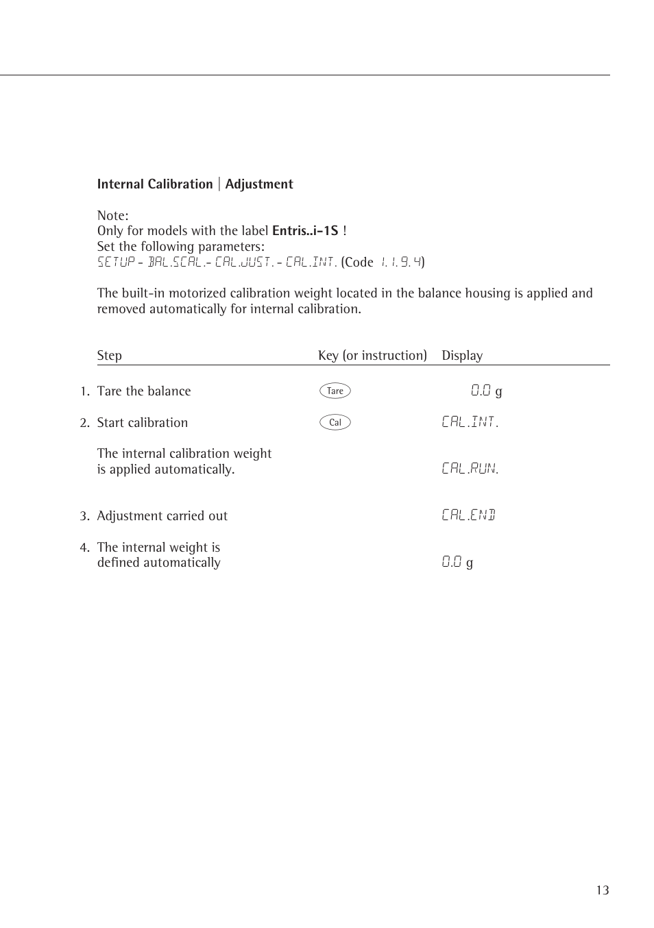 Rice Lake Entris, Sartorius Laboratory User Manual | Page 13 / 46