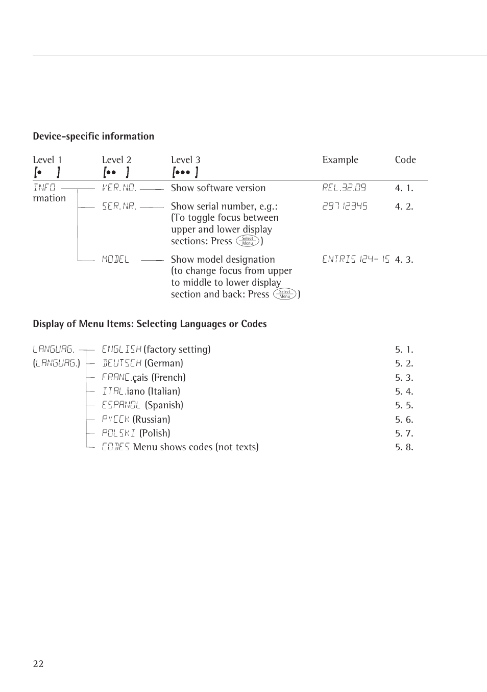 Rice Lake Entris, Sartorius Laboratory User Manual | Page 22 / 46