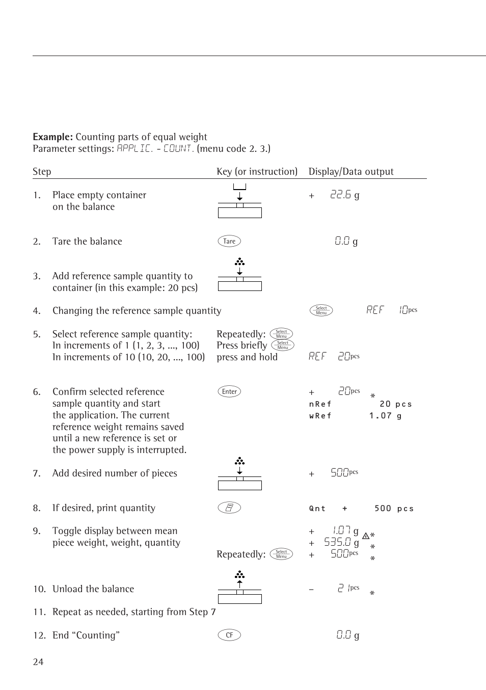 Rice Lake Entris, Sartorius Laboratory User Manual | Page 24 / 46