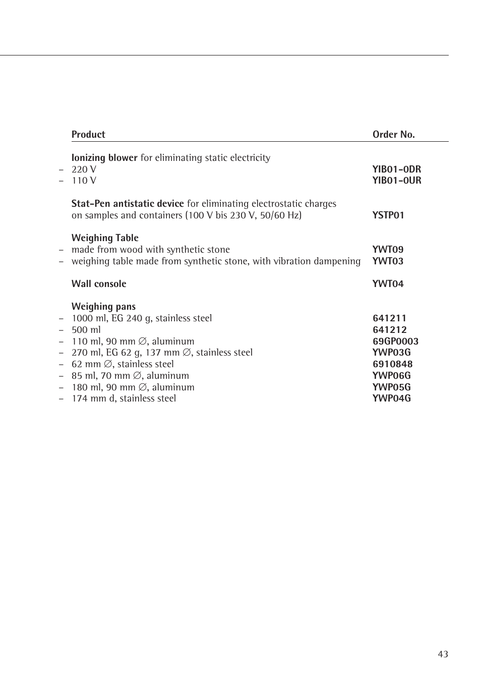 Rice Lake Entris, Sartorius Laboratory User Manual | Page 43 / 46