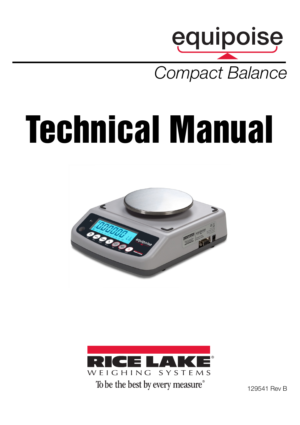 Rice Lake Equipoise Series, Rice Lake Weighing Systems User Manual | 24 pages