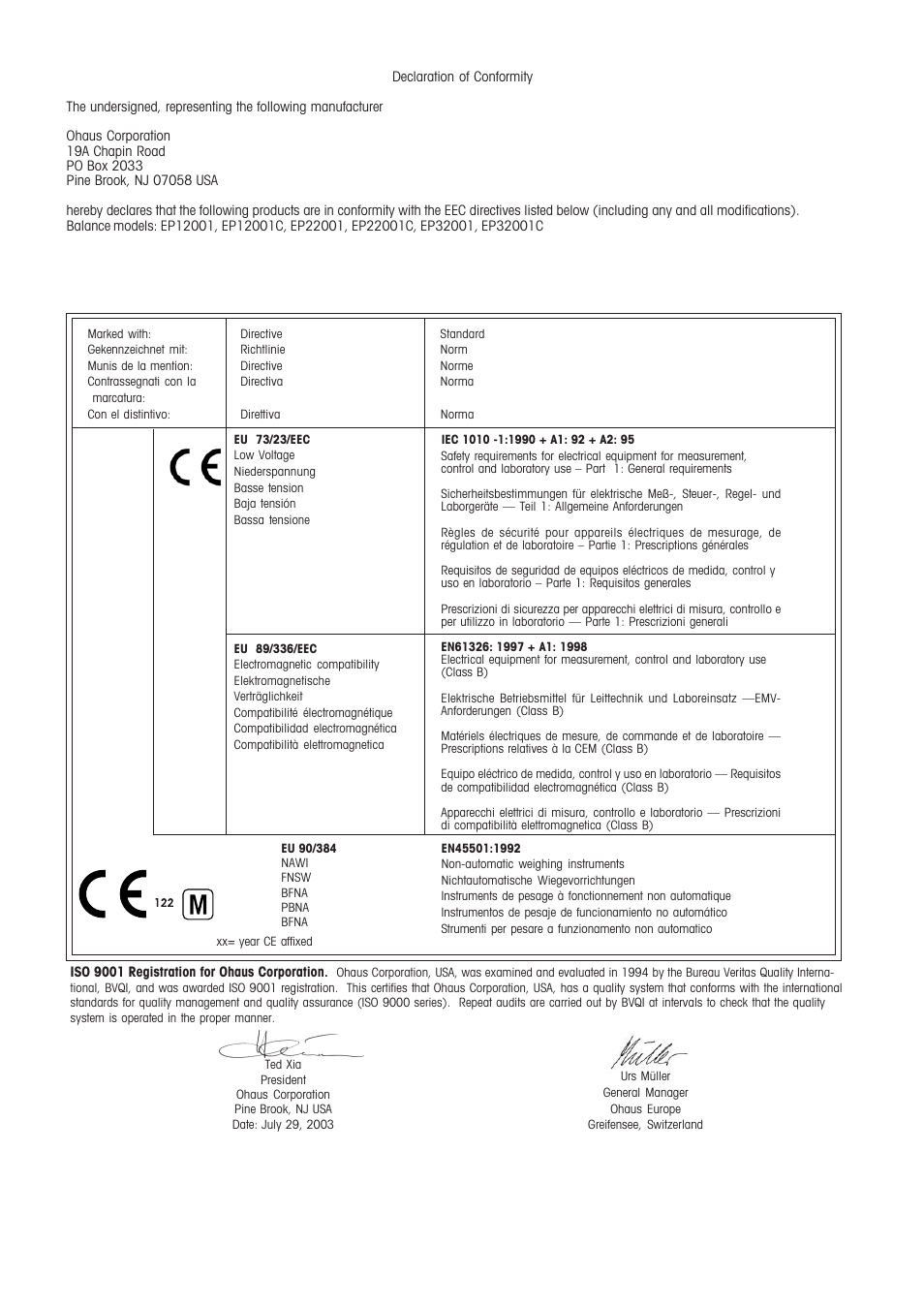 Rice Lake Ohaus Explorer Pro High Capacity Instuction Manual User Manual | Page 3 / 60
