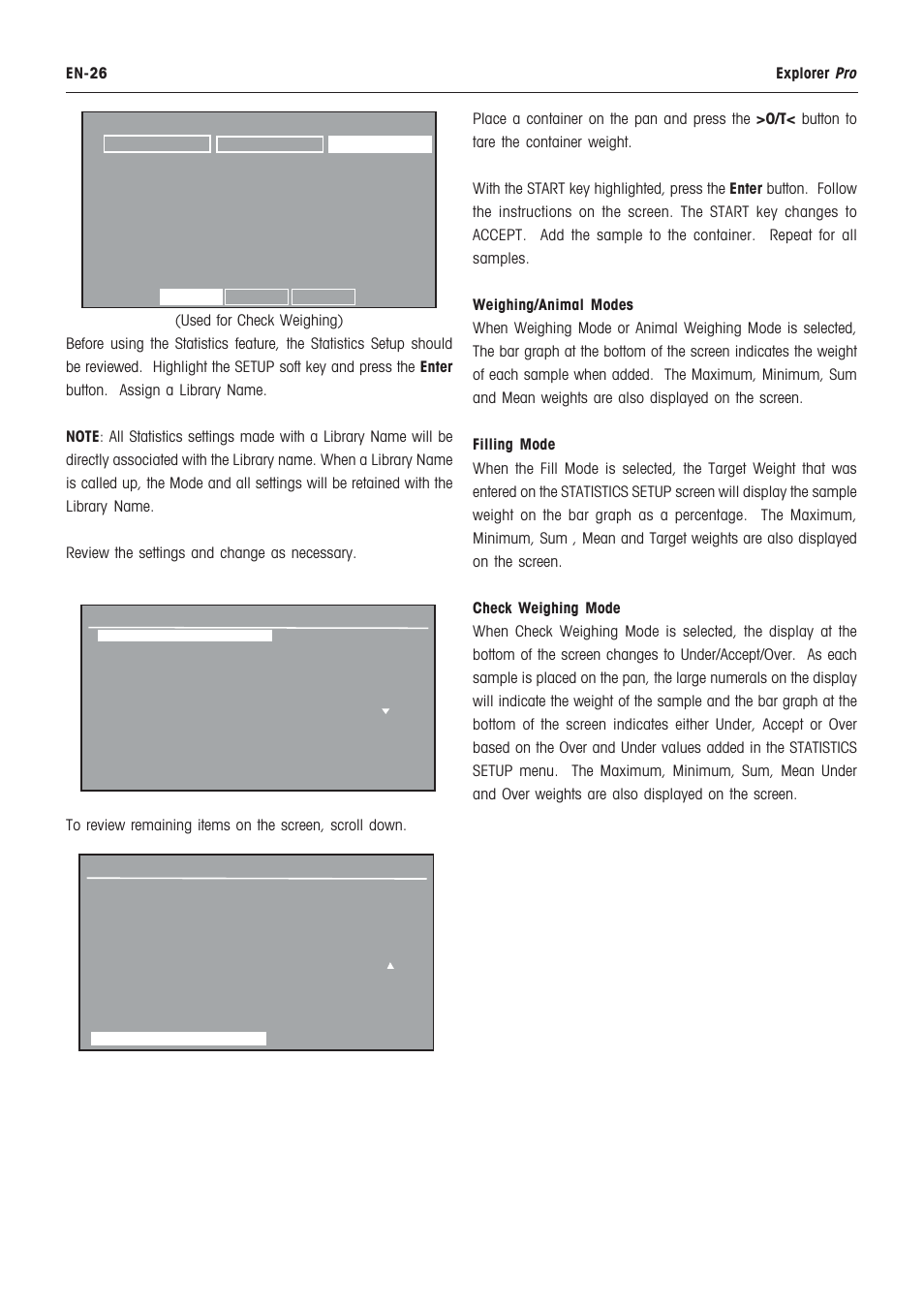 Statistics | Rice Lake Ohaus Explorer Pro High Capacity Instuction Manual User Manual | Page 30 / 60
