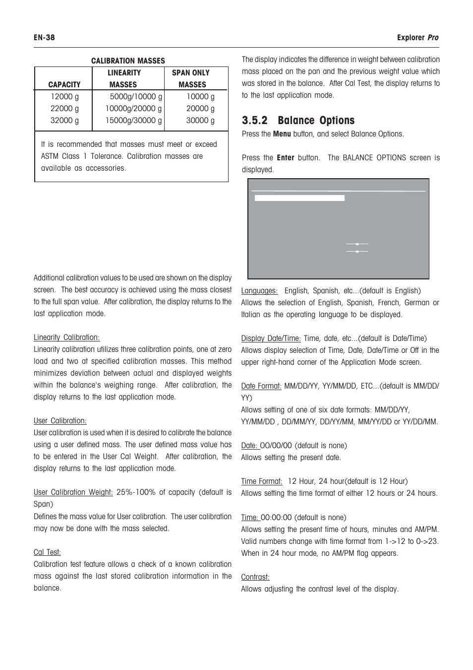 2 balance options | Rice Lake Ohaus Explorer Pro High Capacity Instuction Manual User Manual | Page 42 / 60