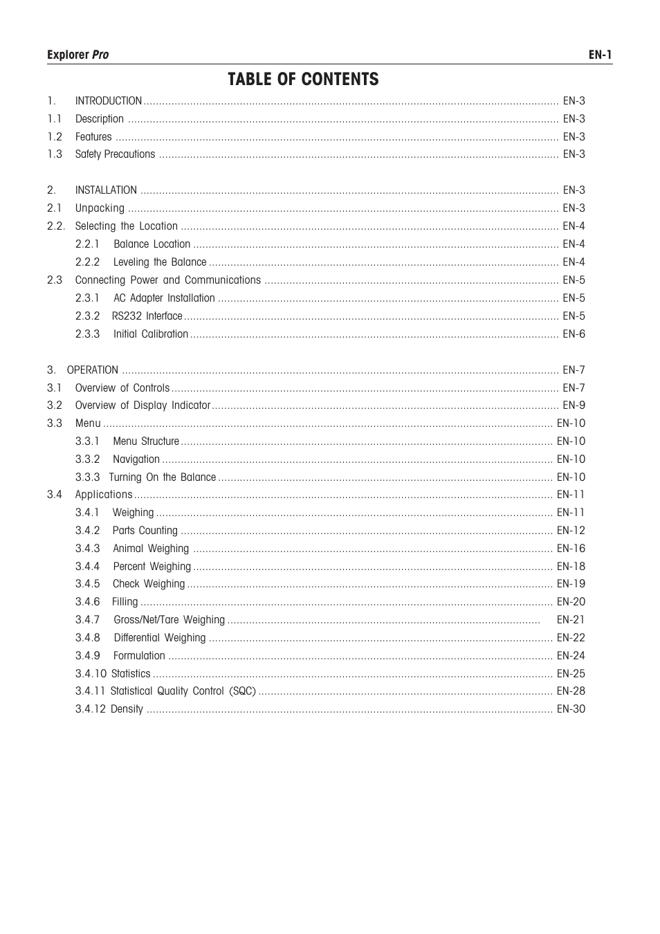 Rice Lake Ohaus Explorer Pro High Capacity Instuction Manual User Manual | Page 5 / 60