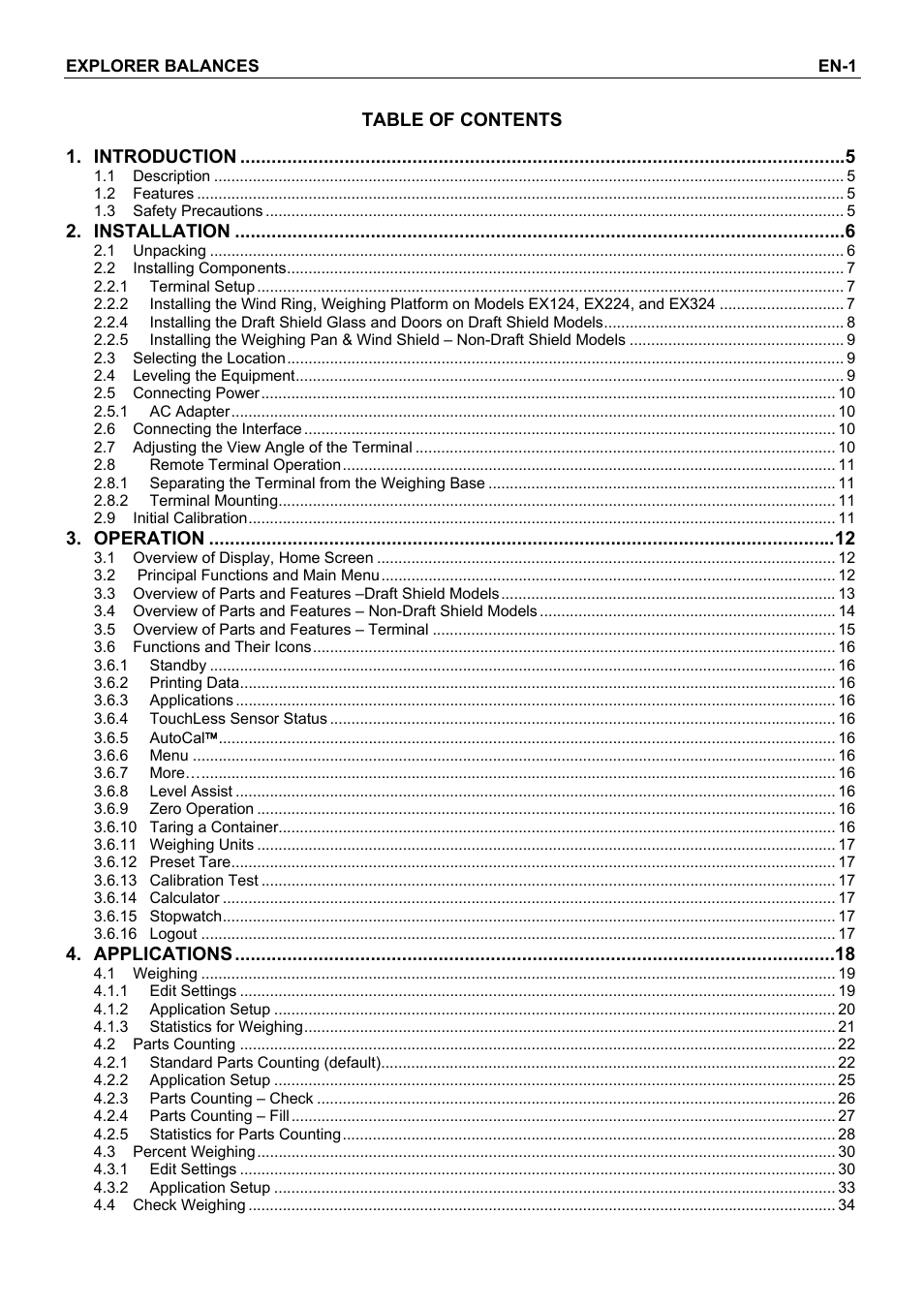 Rice Lake Explorer Series Toploader, Ohaus User Manual | Page 3 / 150