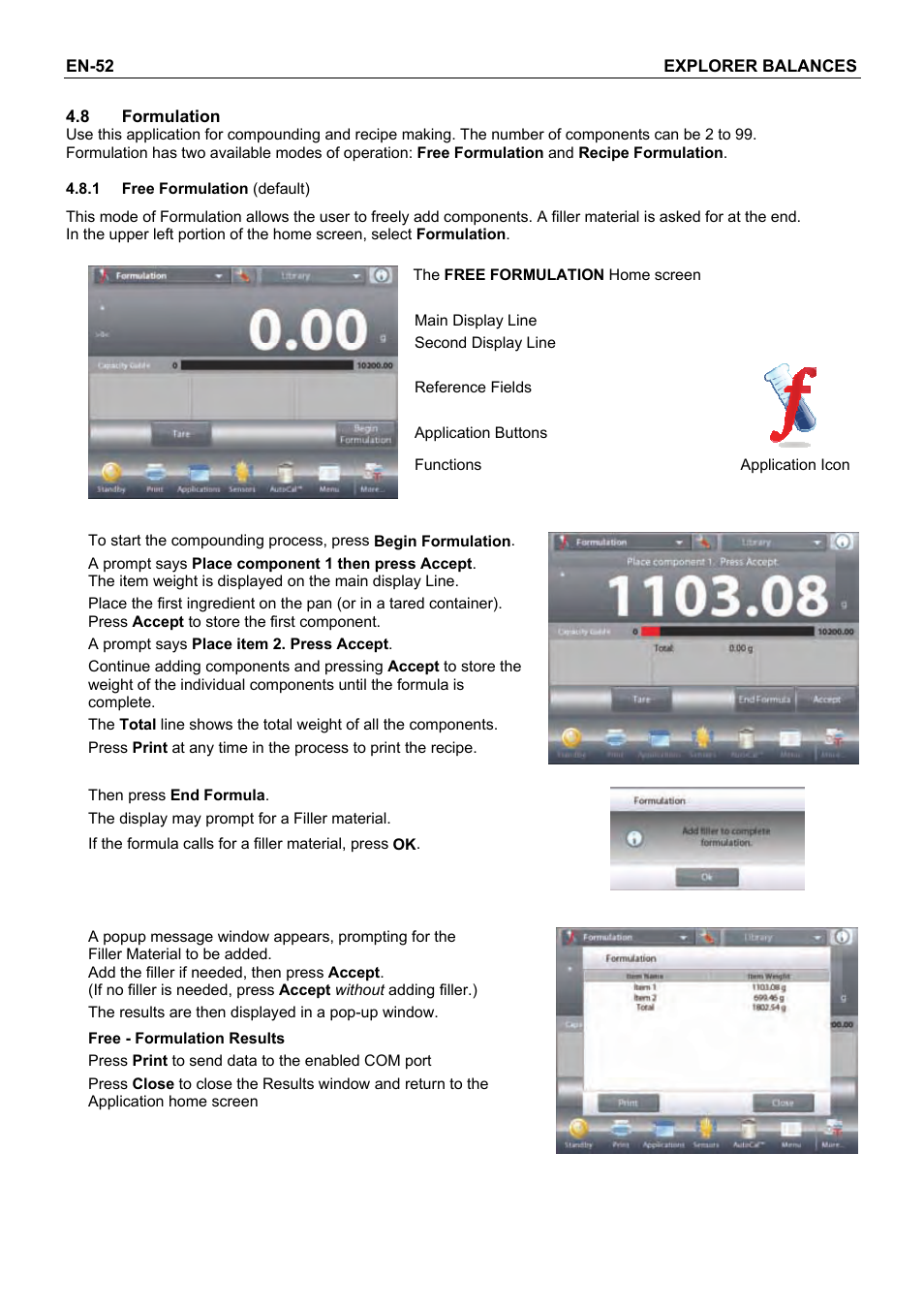 Rice Lake Explorer Series Toploader, Ohaus User Manual | Page 54 / 150