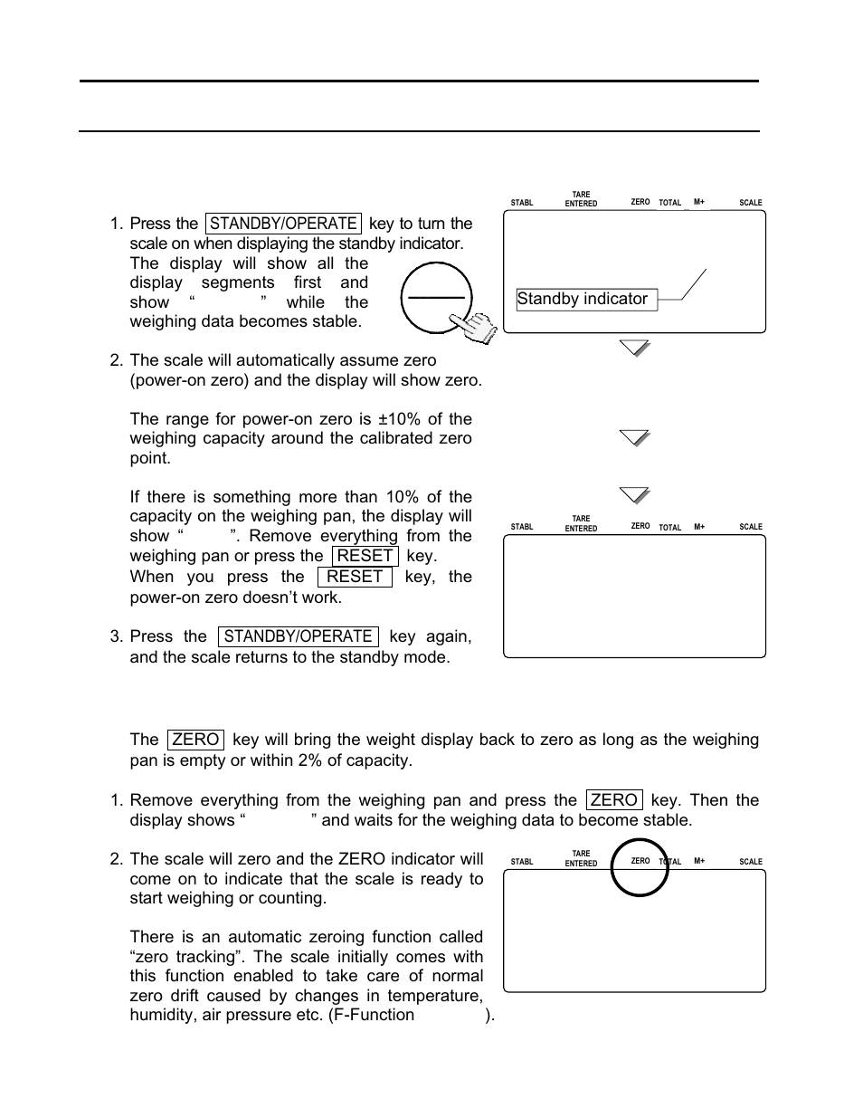 Basic operations, 1. basic operations | Rice Lake FC-i/Si Series, A&D Weighing User Manual | Page 12 / 86