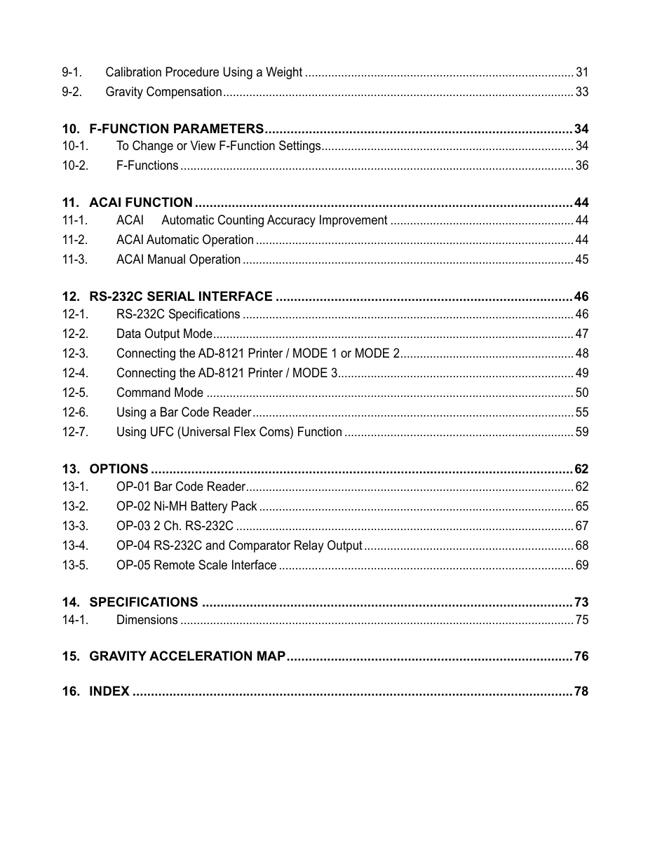 Rice Lake FC-i/Si Series, A&D Weighing User Manual | Page 4 / 86