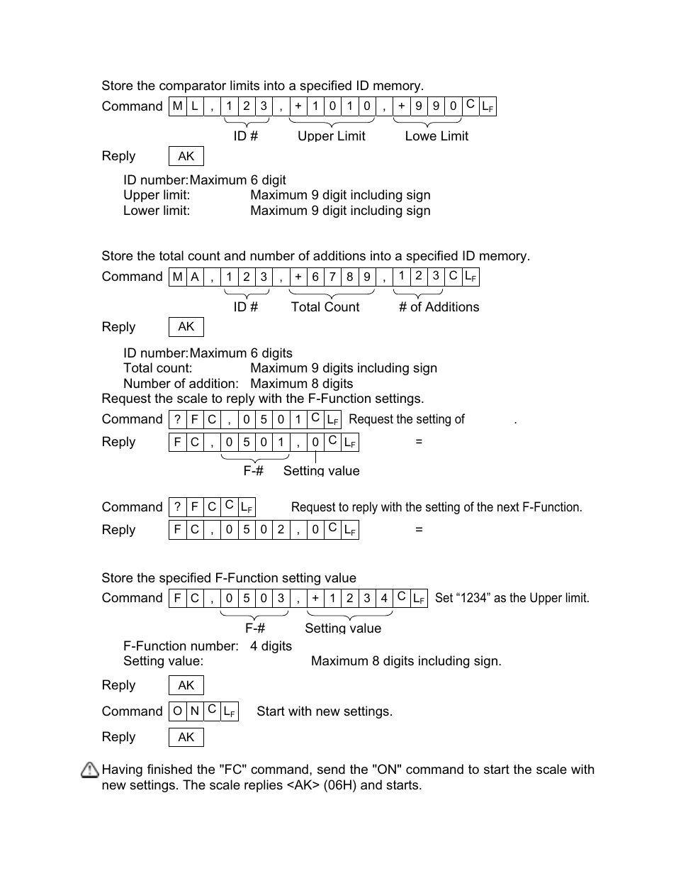 Rice Lake FC-i/Si Series, A&D Weighing User Manual | Page 56 / 86