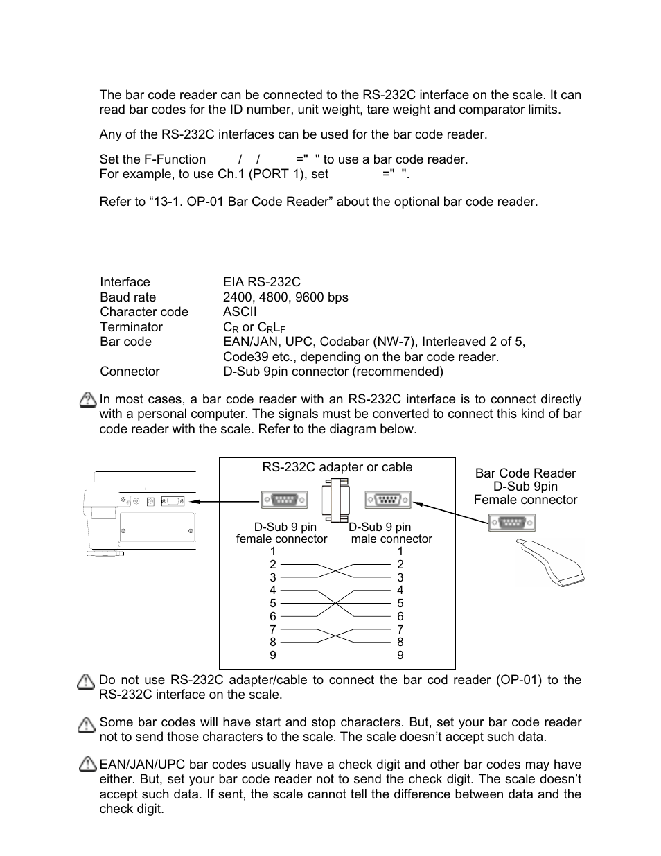 6. using a bar code reader | Rice Lake FC-i/Si Series, A&D Weighing User Manual | Page 57 / 86