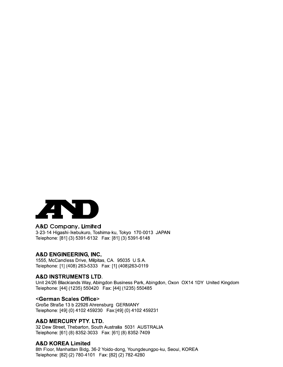 Rice Lake FC-i/Si Series, A&D Weighing User Manual | Page 86 / 86