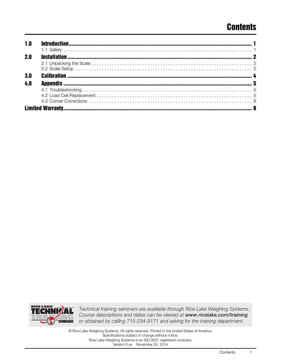 Rice Lake Floor Scales - SURVIVOR FB Series Electronic Flexure Base User Manual | Page 3 / 14