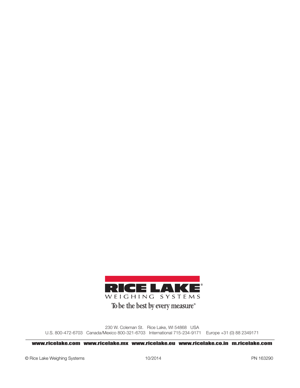 Rice Lake Upper Body Single Frequency Composition Analyzer - D1000-2 - Pass Plus Software User Manual | Page 38 / 38