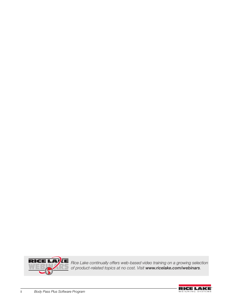 Rice Lake Upper Body Single Frequency Composition Analyzer - D1000-2 - Pass Plus Software User Manual | Page 4 / 38