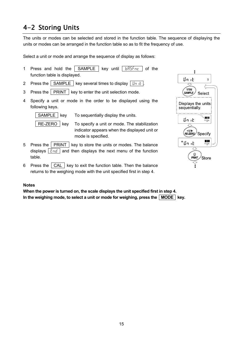 2 storing units | Rice Lake FX-i WP Series, A&D Weighing User Manual | Page 17 / 80