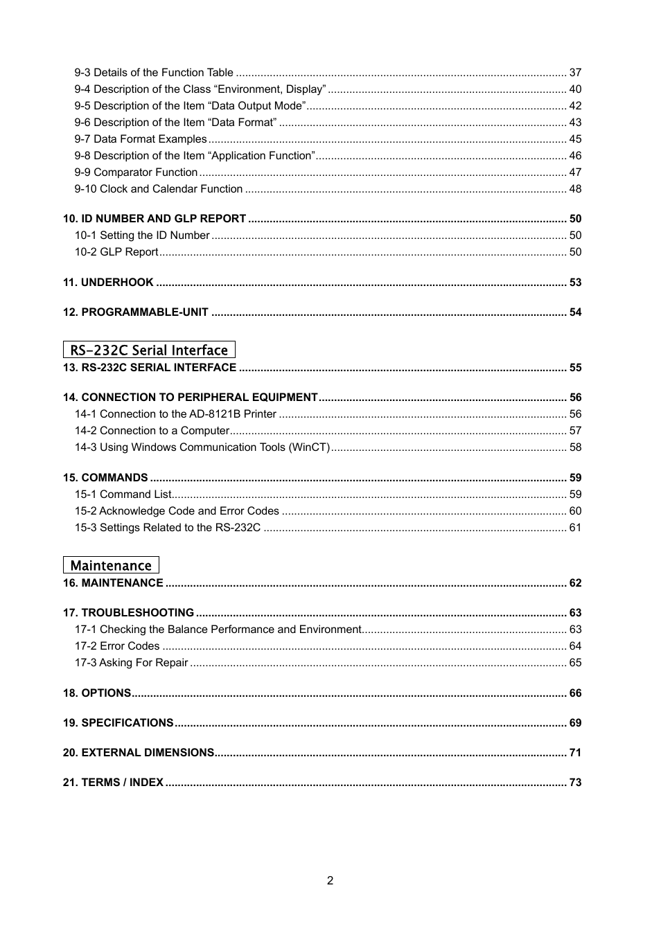 Rice Lake FX-i WP Series, A&D Weighing User Manual | Page 4 / 80