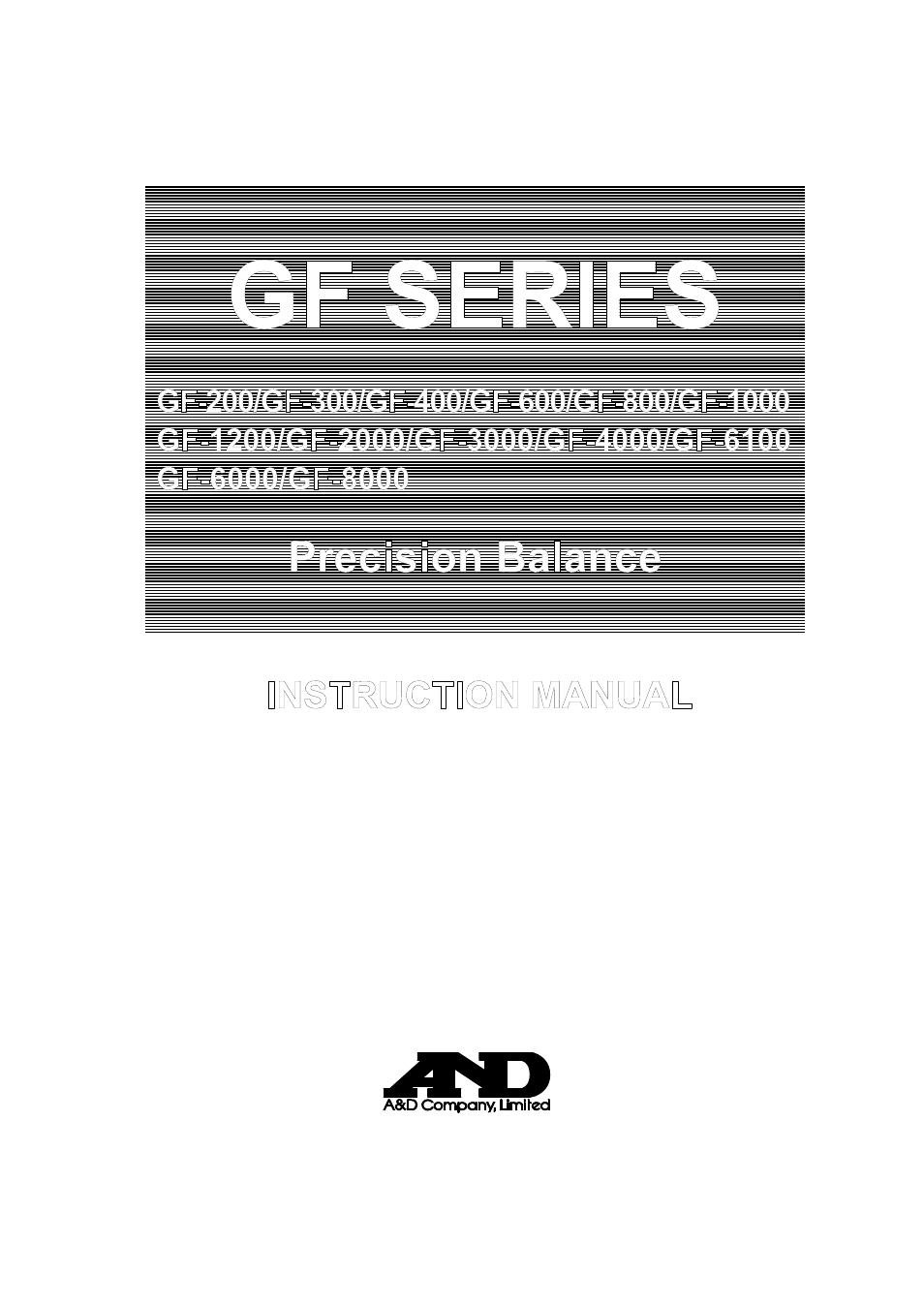 Rice Lake GF Series, A&D Weighing User Manual | 82 pages