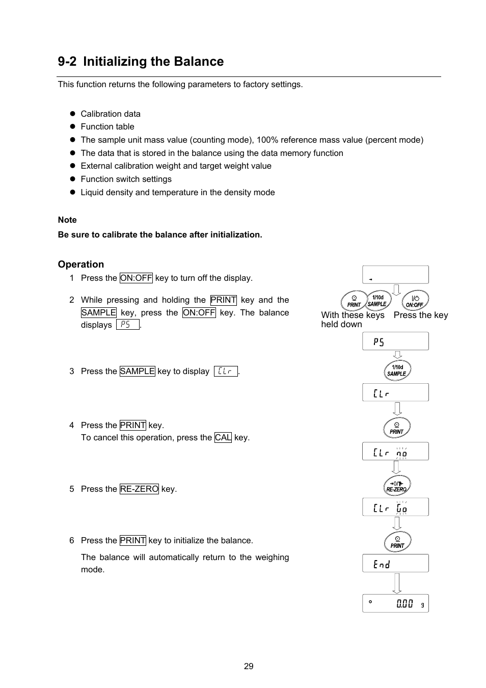 2 initializing the balance | Rice Lake GF Series, A&D Weighing User Manual | Page 31 / 82