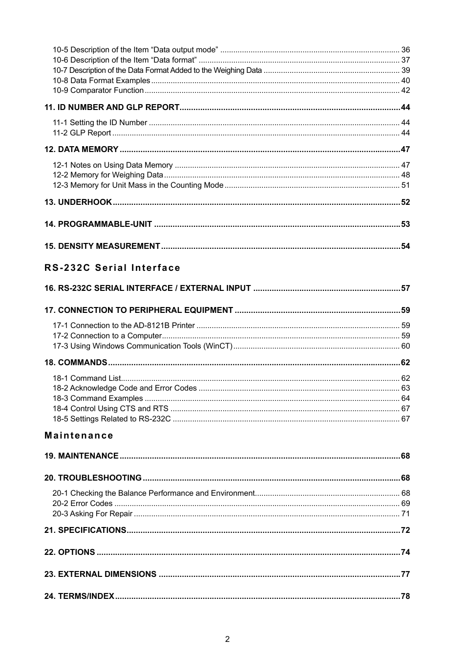 Rice Lake GF Series, A&D Weighing User Manual | Page 4 / 82