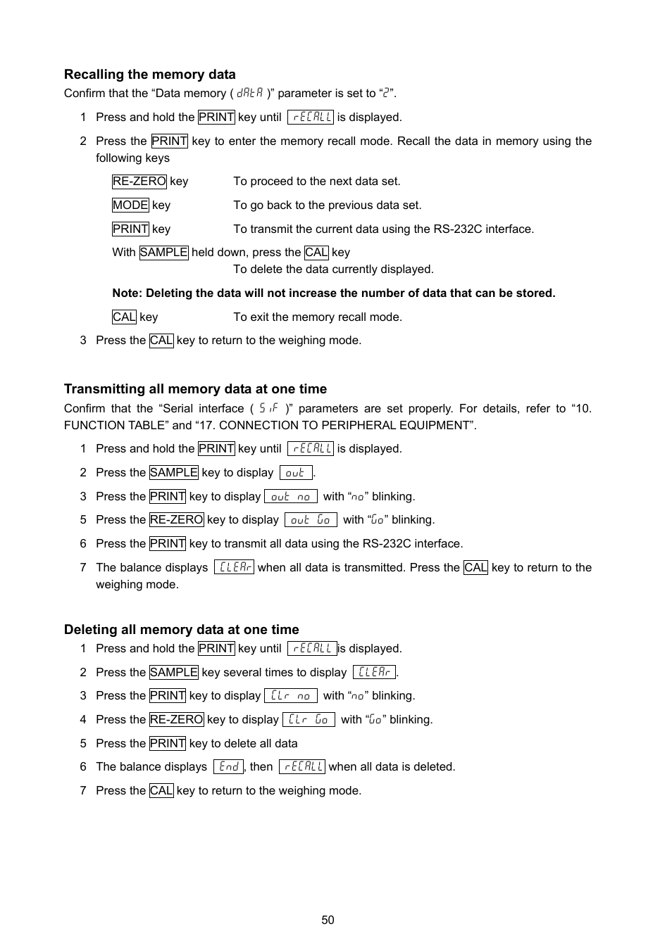 Rice Lake GF Series, A&D Weighing User Manual | Page 52 / 82