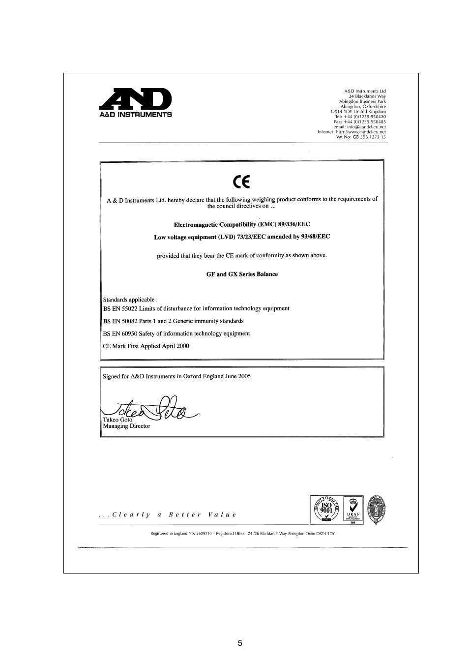 Rice Lake GF Series, A&D Weighing User Manual | Page 7 / 82