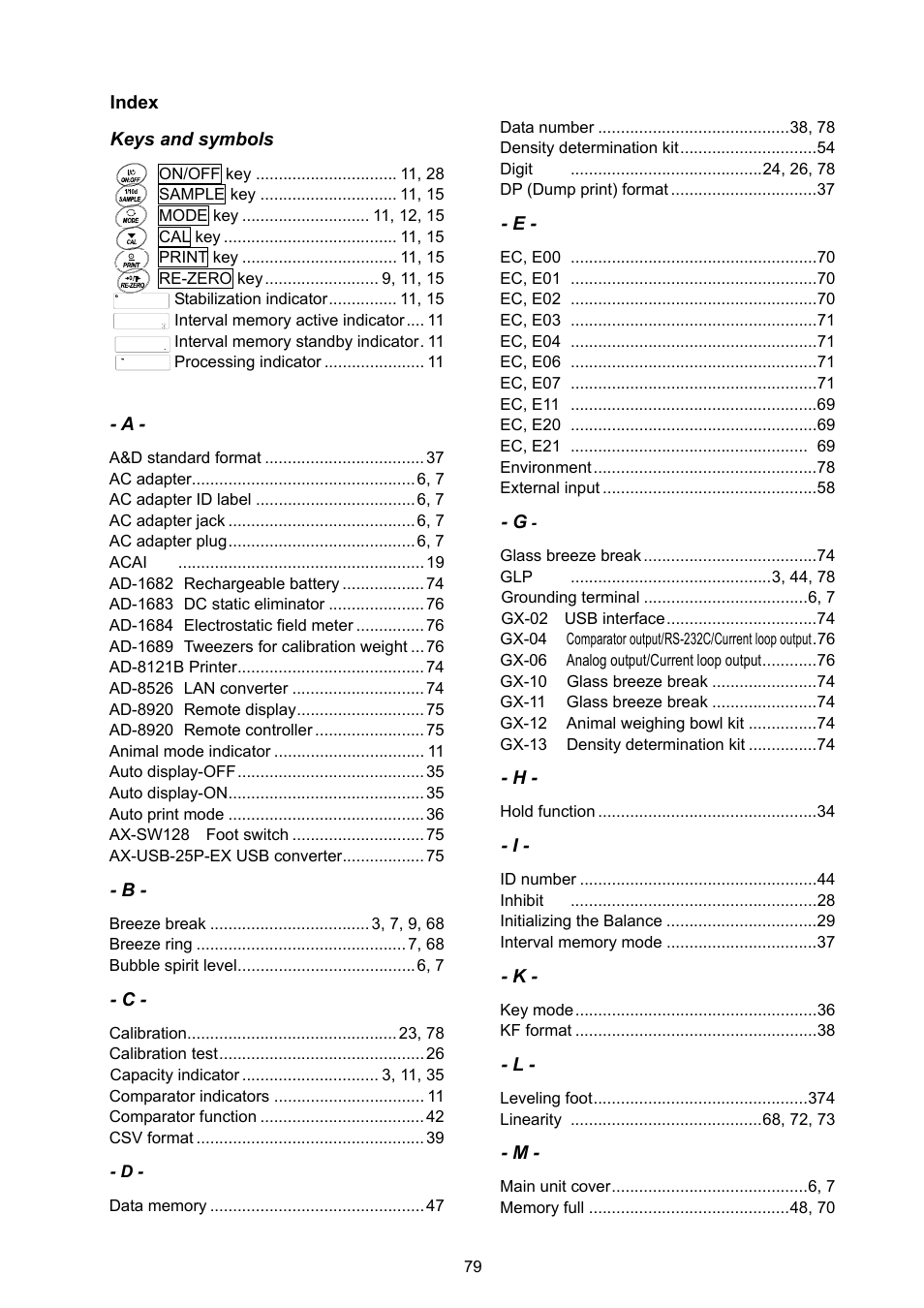 Rice Lake GF Series, A&D Weighing User Manual | Page 81 / 82