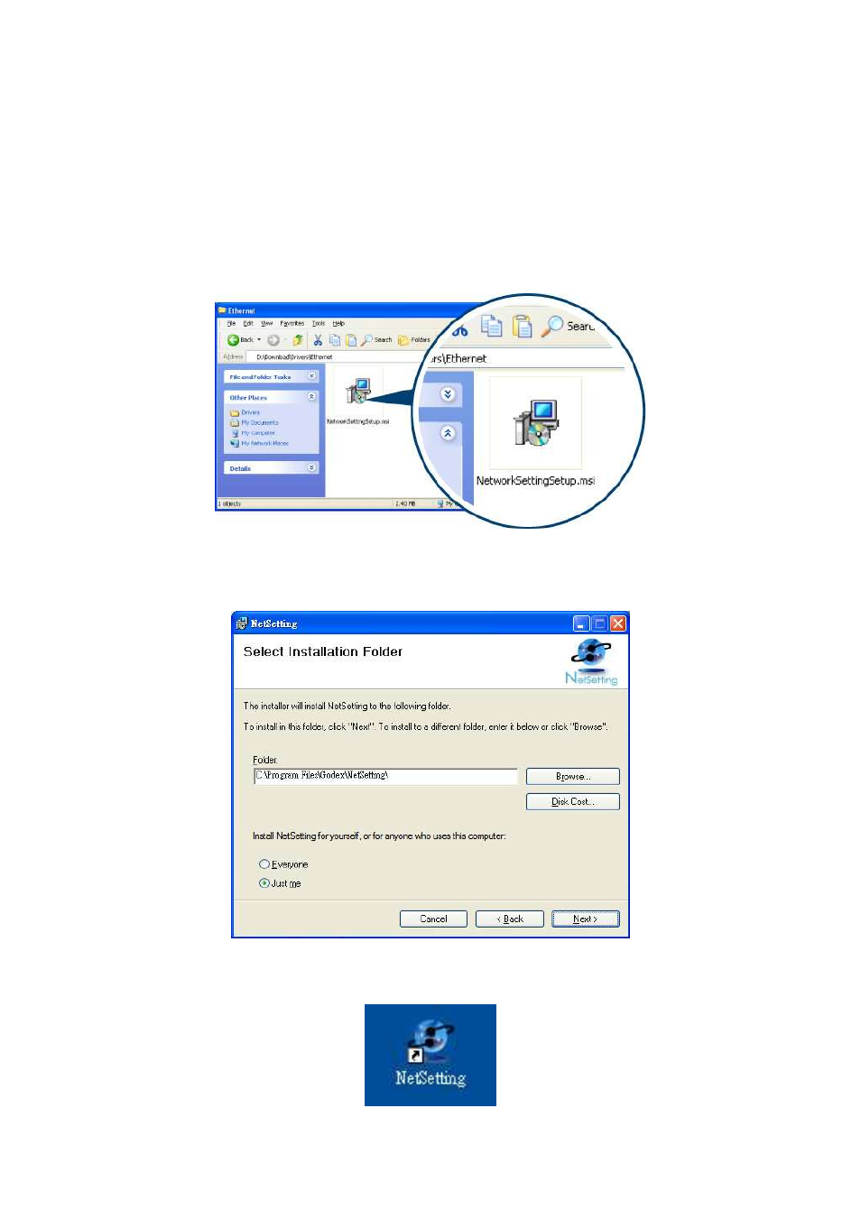 Netsetting for ethernet, 1. installing the netsetting software | Rice Lake GoDEX DT4 User Manual User Manual | Page 18 / 35